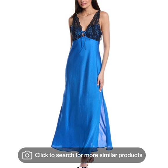 FREE PEOPLE countryside maxi slip dress with lace trim bust medium - Picture 2 of 4